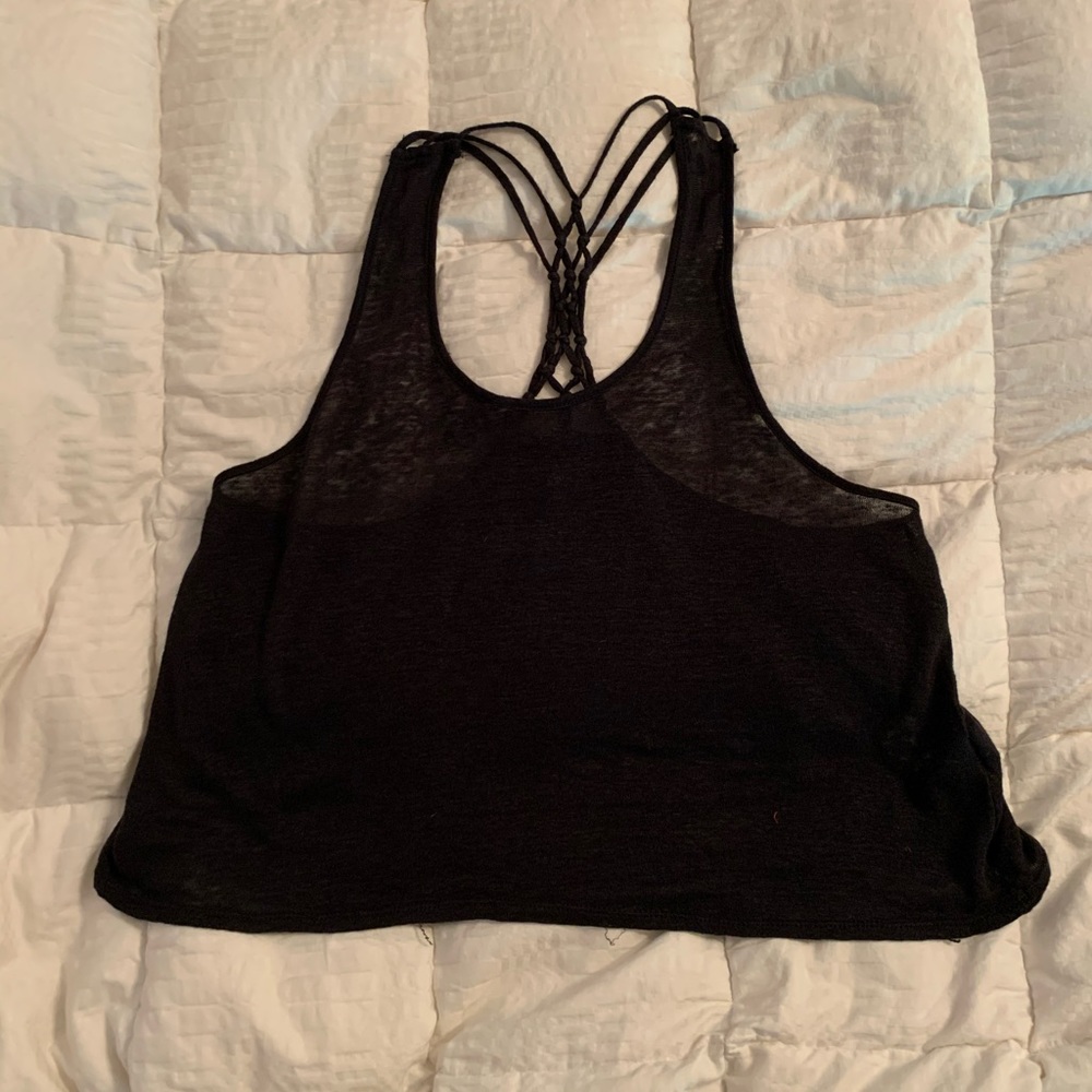 Forever 21 Cropped Braided Racerback Tank Top